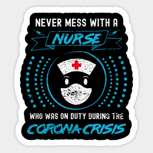 Corona Nurse in Turquoise Sticker